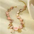 Ocean Beach Beaded Shell Necklace, Waterproof Conch Coral Pendant Natural Shell Handmade Vacation 4