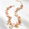 Ocean Beach Beaded Shell Necklace, Waterproof Conch Coral Pendant Natural Shell Handmade Vacation 6