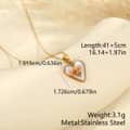 Dried Flower Heart Pendant Necklace, Gold Silver Stainless Steel Waterproof Tarnish Free Anniversary 6