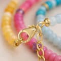 Bohemian Beaded Necklace 316 Rust-Resistant Zircon Stainless Steel, Natural Gemstone Bead 4
