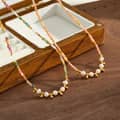 Colorful Natural Stone Freshwater Pearl Beaded Necklace, Stainless Steel Waterproof Handmade 5