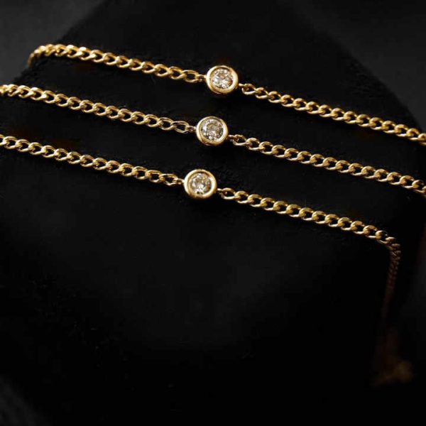 Dropshipping Luxury Fashion Real Pure 18K Gold Diamond Charms Jewelry Women Ladies Bridal Engagement Wedding Anklet
