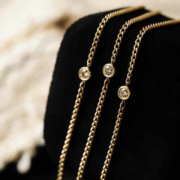 Dropshipping Luxury Fashion Real Pure 18K Gold Diamond Charms Jewelry Women Ladies Bridal Engagement Wedding Anklet