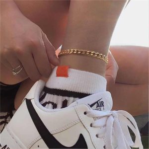 New Anklet Stainless Steel Gold Plated Anklet