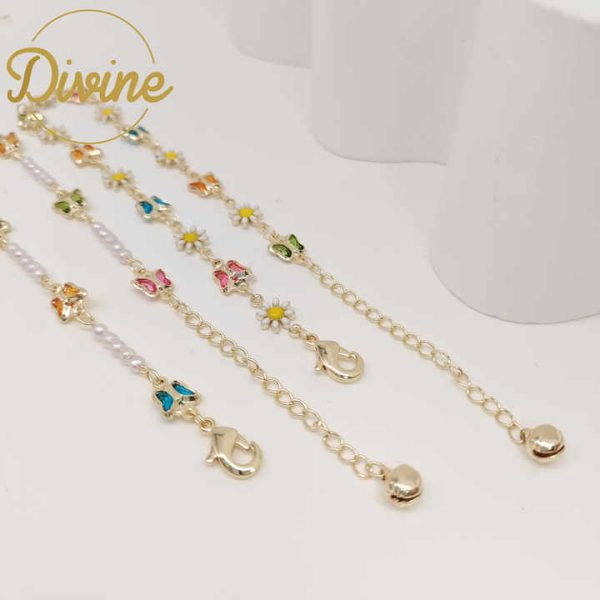 New Design Eye Anklet Wholesale Fashion 18k Gold Feet Chain Jewelry Fashion High Quality Brass butterfly Anklets for Women