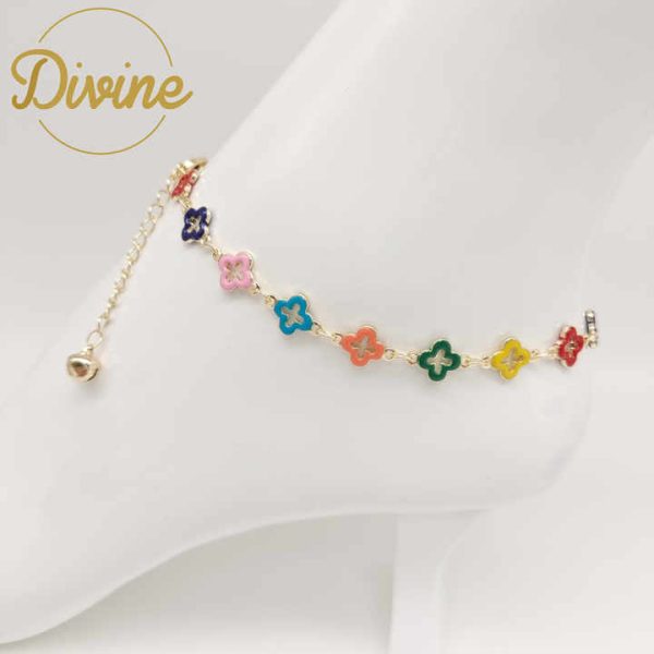New Design Eye Anklet Wholesale Fashion 18k Gold Feet Chain Jewelry Fashion High Quality Brass butterfly Anklets for Women