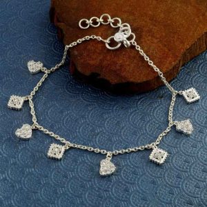 925 Sterling Silver Anklet Design for Girl Wholesale Silver Traditional Anklet 925 Sterling Silver Anklets Designs Girls