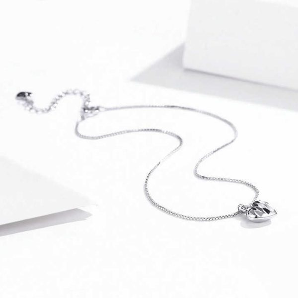 Fine Jewelry Women Gift OEM/ODM Custom 925 Sterling Silver Heart Pendant Charms Anklets