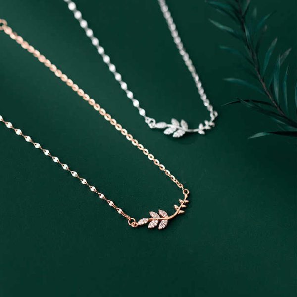 Cubic Zirconia Leaf Shape Rose Gold Plated 925 Sterling Silver Anklets Bracelets Summer Foot Fine Jewelry for Women