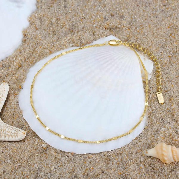 Fine Jewelry Sterling Silver 925 Anklets for Women Fashion Foot Chain Anklet Bracelet for Girls
