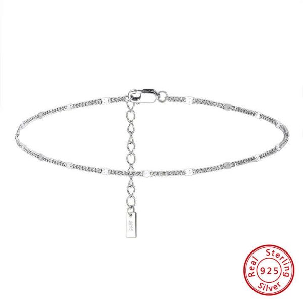 Fine Jewelry Sterling Silver 925 Anklets for Women Fashion Foot Chain Anklet Bracelet for Girls