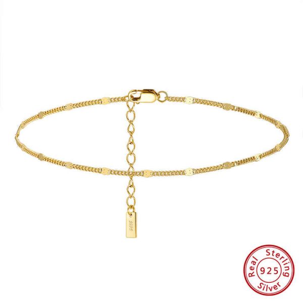 Fine Jewelry Sterling Silver 925 Anklets for Women Fashion Foot Chain Anklet Bracelet for Girls