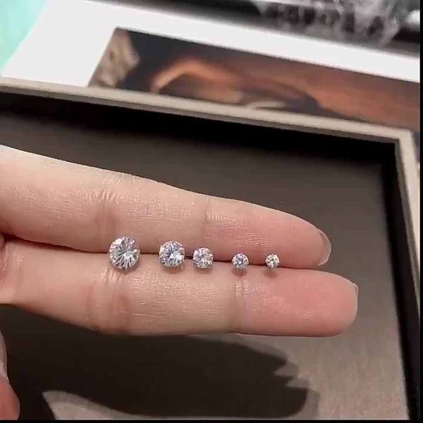 925 Sterling Silver Zircon Stud Earrings for Men and Women, Classic Trendy Micro Insert Hypoallergenic Ear Studs
