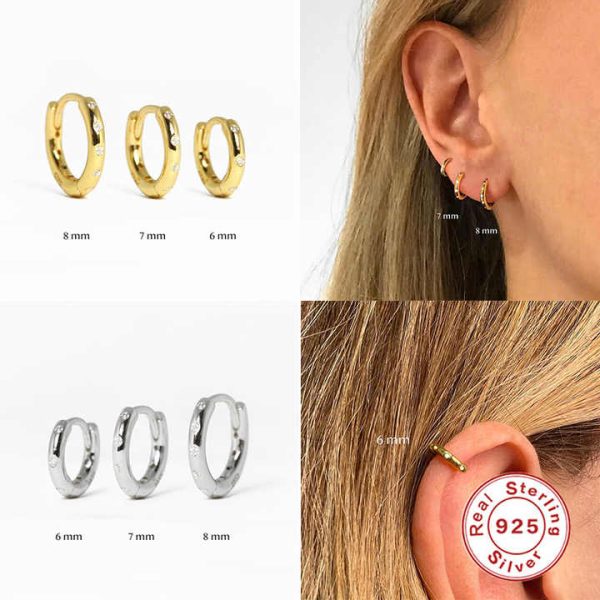 Crystal Pave 925 Sterling Silver Hoop Earring Fashion Jewelry Wholesale
