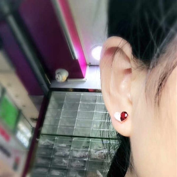 Gemstone Factory Wholesale New Fashion Trendy Natural Red Garnet Crystal Earrings in 925 Silver Jewelry