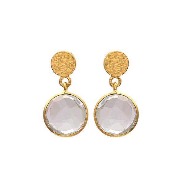 Crystal Quartz Gemstones Earrings Handmade Earrings Fashionable Earrings