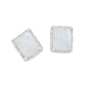 Minimalist 925 Sterling Silver Rhodium Plated Crystal Stud Earrings for Women
