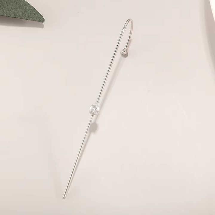 RAKOL EP2593 Fashion Zircon Crystal Wrap Crawler Gold Plated Hook Stud Earrings for Women