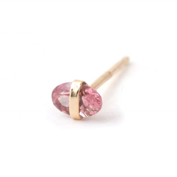 LOZRUNVE 925 Sterling Silver Delicate Bezel Wrapped Colored Baguette Crystal Stud Earring Set
