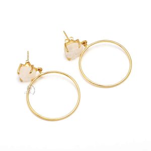 925 Sterling Silver Rainbow Moonstone Smooth Oval Drop Earrings - Natural Birthstone Gemstone Jewelry