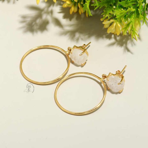 925 Sterling Silver Rainbow Moonstone Smooth Oval Gemstone Stud Earring Birthstone Crystal Stud Earrings Natural Gemstone Studs