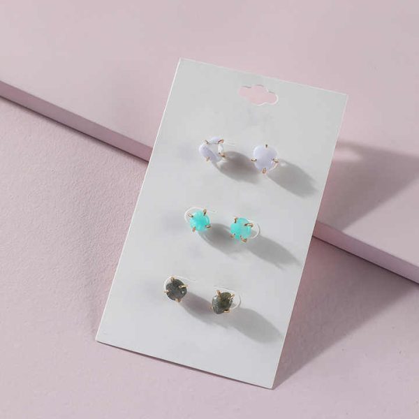 Raw Crystal Stud Earrings Engagement Jewelry Rose Quartz Amethyst Gemstone Earrings