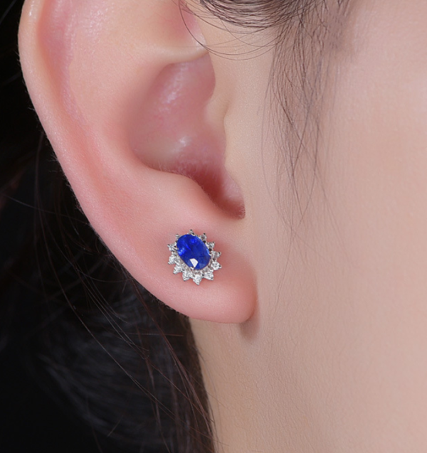 NEW Fashion Oval Stick Earrings Princess Crystal Earrings Jewelry for Women