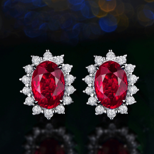 NEW Fashion Oval Stick Earrings Princess Crystal Earrings Jewelry for Women