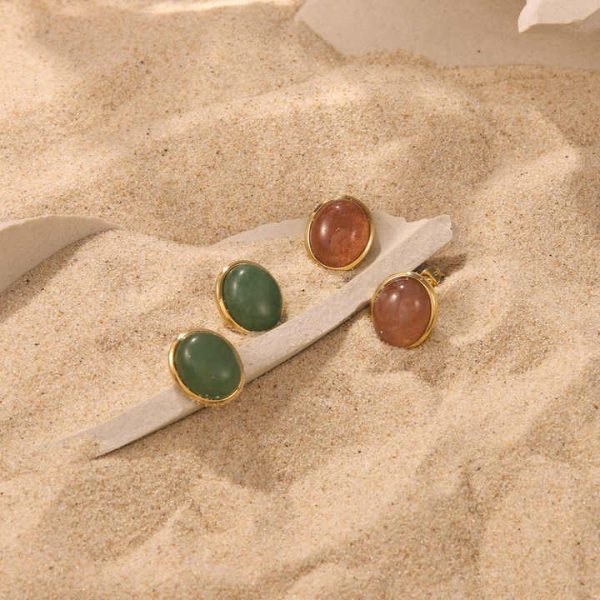New Fashion Girl Strawberry Crystal Earrings Jewellery Green Tungsten Single Stone Stud Earring
