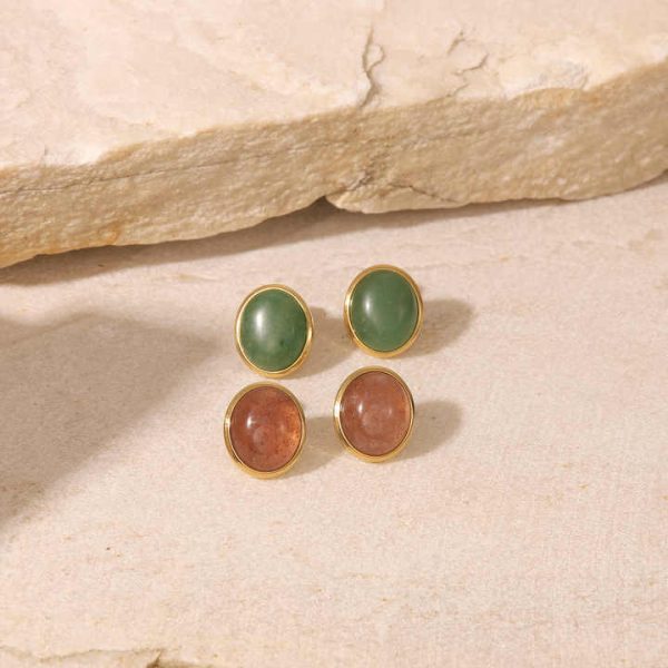 New Fashion Girl Strawberry Crystal Earrings Jewellery Green Tungsten Single Stone Stud Earring