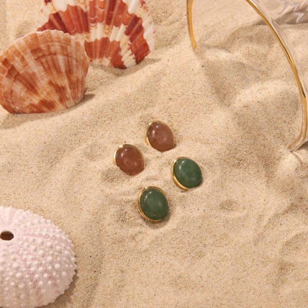 New Fashion Girl Strawberry Crystal Earrings Jewellery Green Tungsten Single Stone Stud Earring