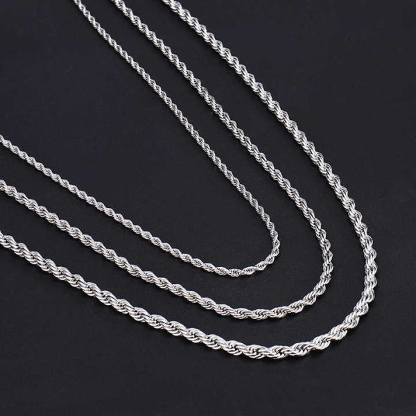 Wholesale 3mm 4mm 5mm 18k Gold Twist Chain Twist Rope Chain Non Tarnish Stainless Steel Gold Silver Necklaces