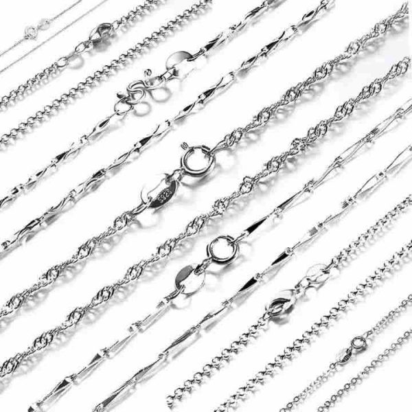 Low Price Cadena De Plata Italian Craft 925 Sterling Silver Chains Jewelry Making Thin Necklace Silver Cable Chain for Women
