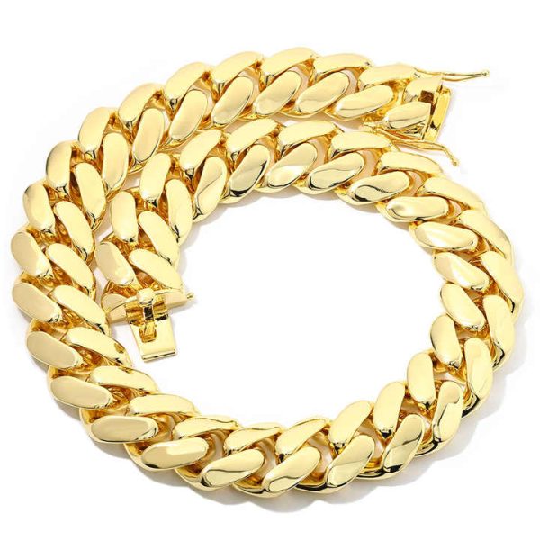 Hip Hop Style 30mm/40mm Personalized Custom Cuban Link Chain Fine Jewelry for Men 14k Gold Plated Cuban Chain Necklace
