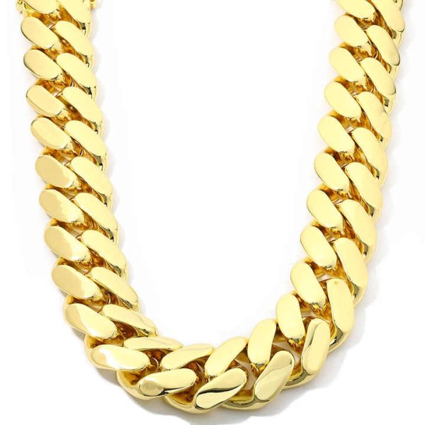 Hip Hop Style 30mm/40mm Personalized Custom Cuban Link Chain Fine Jewelry for Men 14k Gold Plated Cuban Chain Necklace