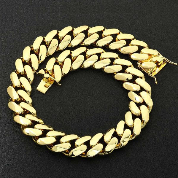 Hip Hop Style 30mm/40mm Personalized Custom Cuban Link Chain Fine Jewelry for Men 14k Gold Plated Cuban Chain Necklace