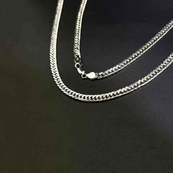Italian Figaro Cuban Curb Chains Twisted Rope Design Solid 925 Sterling Silver Necklace Unisex Stackable Jewelry for Men Gift