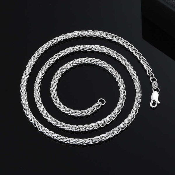Wholesale Custom 3mm Width 925 Silver Chain Fine Jewelry Chains Silver Chains for Men