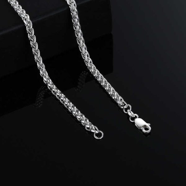 Wholesale Custom 3mm Width 925 Silver Chain Fine Jewelry Chains Silver Chains for Men