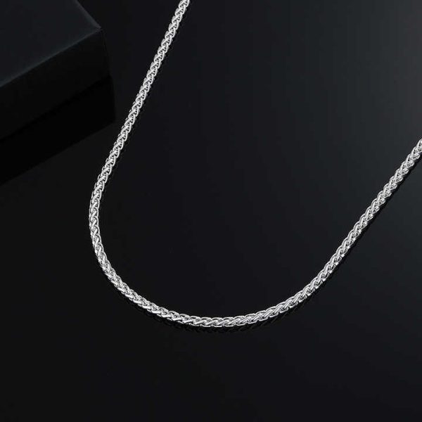 Wholesale Custom 3mm Width 925 Silver Chain Fine Jewelry Chains Silver Chains for Men