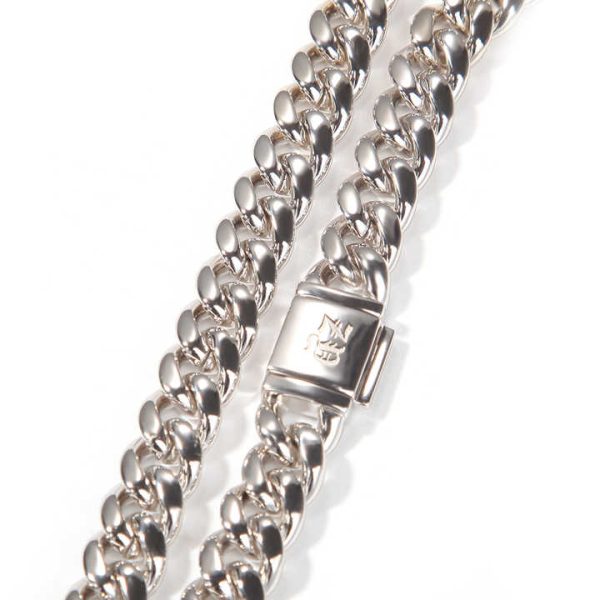 Factory Custom 12mm Cuban Link Chain Real 925 Sterling Silver 18K Gold Plated Hip Hop Fine Jewelry Miami Cuban Link Chain
