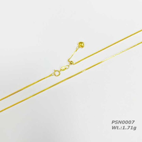 's AU750 18K Solid Gold Chopin Chain Necklace High Quality Customizable Love Gold Chain Adjustable for Weddings Gifts