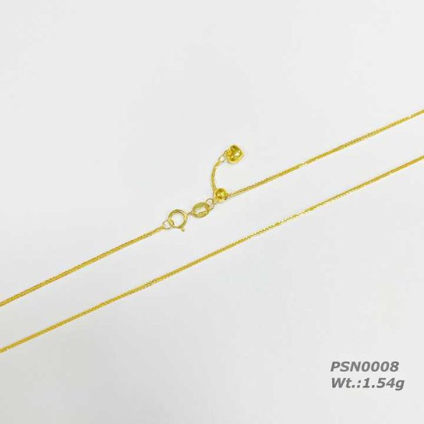 's AU750 18K Solid Gold Chopin Chain Necklace High Quality Customizable Love Gold Chain Adjustable for Weddings Gifts