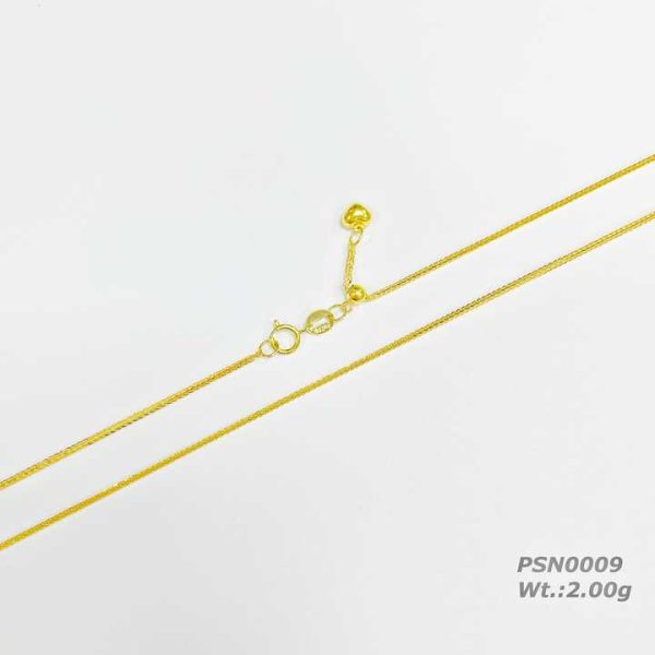 's AU750 18K Solid Gold Chopin Chain Necklace High Quality Customizable Love Gold Chain Adjustable for Weddings Gifts