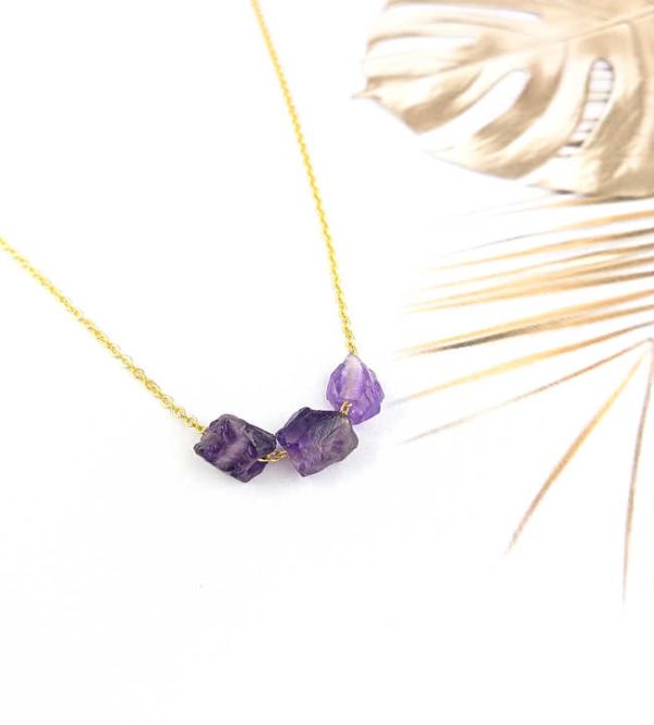 Dainty July Birthstone Raw Ruby Pendant Necklace 925 Sterling Silver Key Shape Chain Gold Ruby Healing Crystal Jewelry