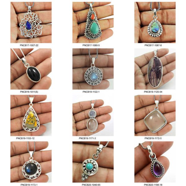 Elegant Look 925 Sterling Silver Pendant Natural Crystal Gemstone Unique Design Handmade Jewelry for Birthday Parties Pendant