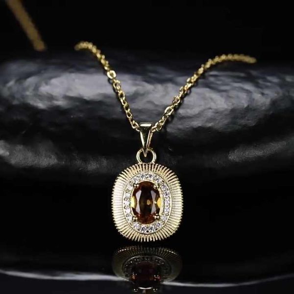 925 Sterling Silver Multicolor Natural Gemstone Pendant Necklace for Women - Religious Crystal Rhinestone Charm Jewelry