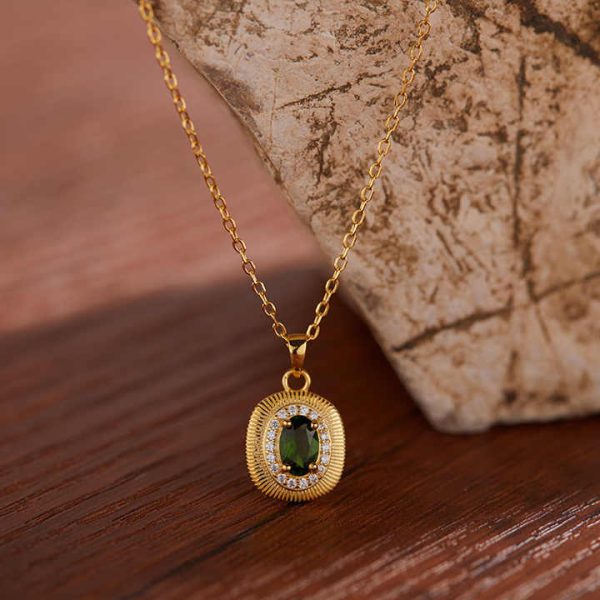 Wholesale S925 Sterling Silver Multicolor Natural Gemstone Pendant Necklace for Women Topaz Amethyst Charms Crystal Pendants