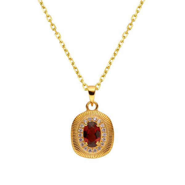 Wholesale S925 Sterling Silver Multicolor Natural Gemstone Pendant Necklace for Women Topaz Amethyst Charms Crystal Pendants