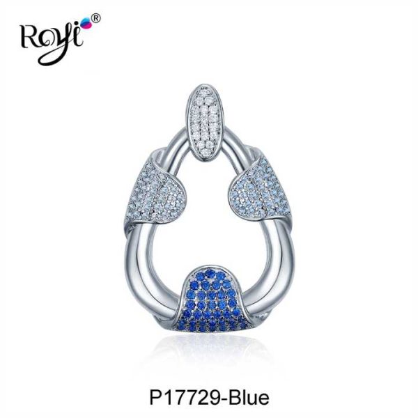 Beautiful Shiny Crystal 3AAA Grade Cubic Zirconia 925 Silver 18K Gold Drop Pendant